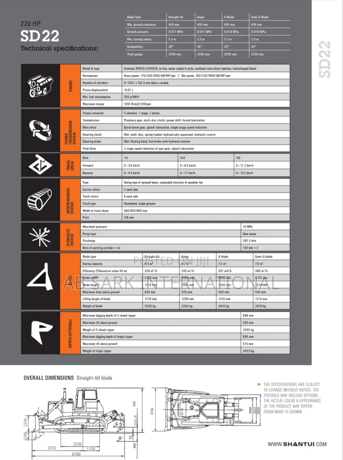 Shantui Bulldozer Sd22