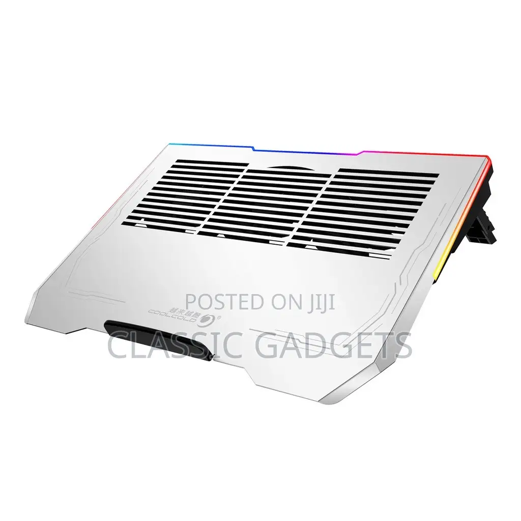Porodo Pdx117 Aluminum Multi Fan Gaming Al RGB Laptop Cooling Pad
