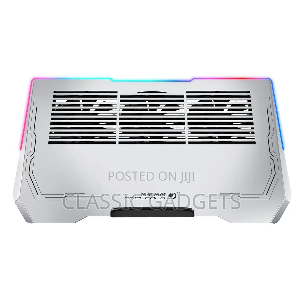 Porodo Pdx117 Aluminum Multi Fan Gaming Al RGB Laptop Cooling Pad