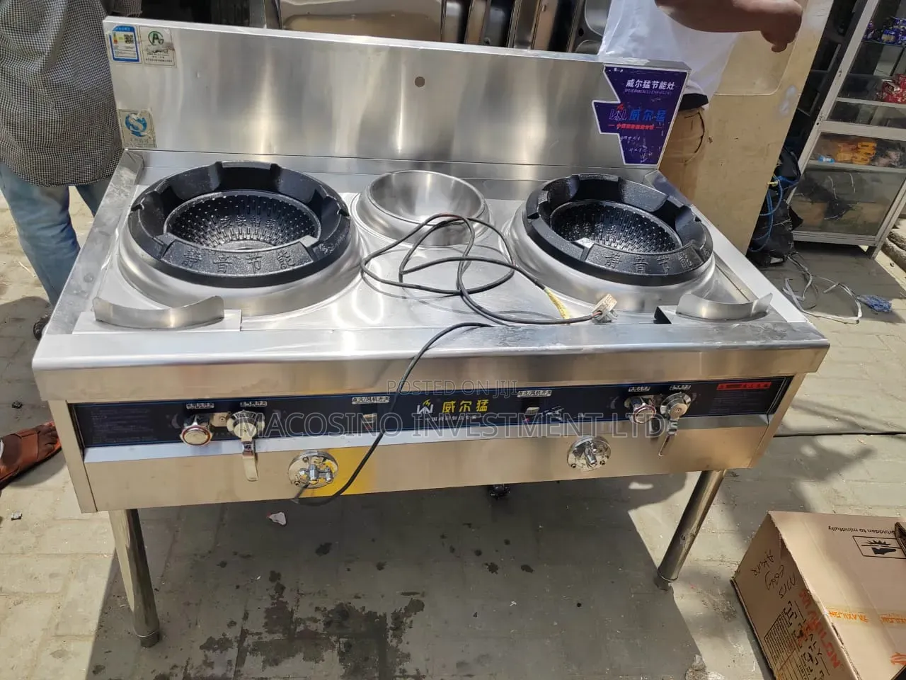 Foreign Used Commercial 2-Burner Chinese Restaurant Wok Gas Stove