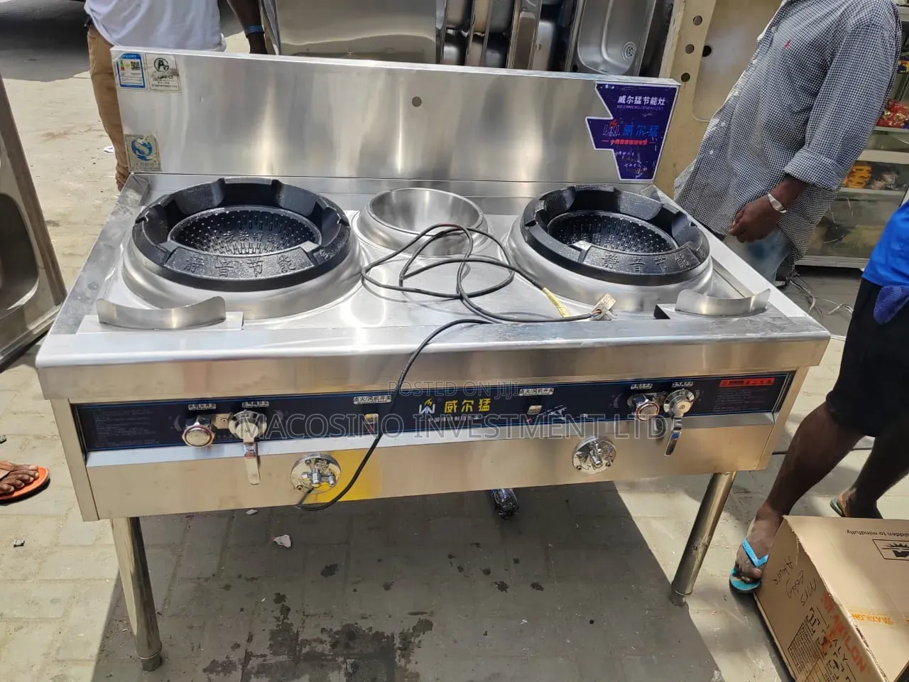 Foreign Used Commercial 2-Burner Chinese Restaurant Wok Gas Stove
