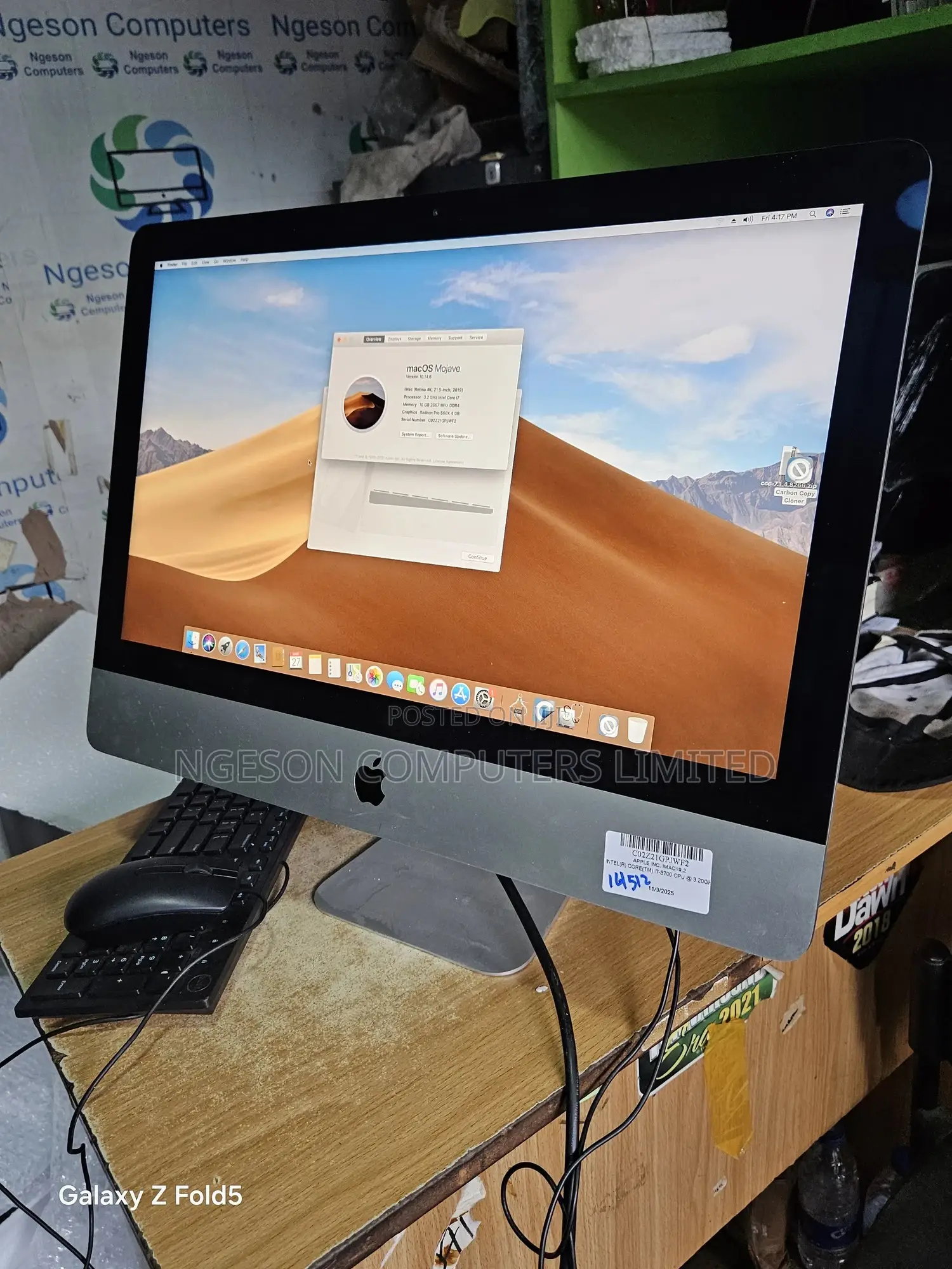 Desktop Computer Apple iMac 16GB Intel Core i7 SSD 512GB