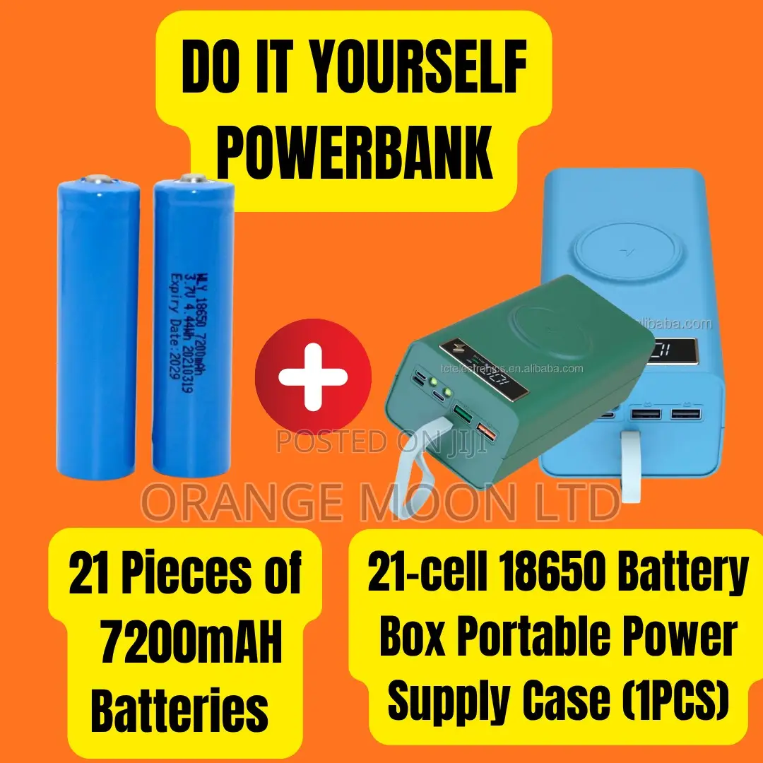 Diy Powerbank Case 21 PCS 7200mah Lithium Batteries