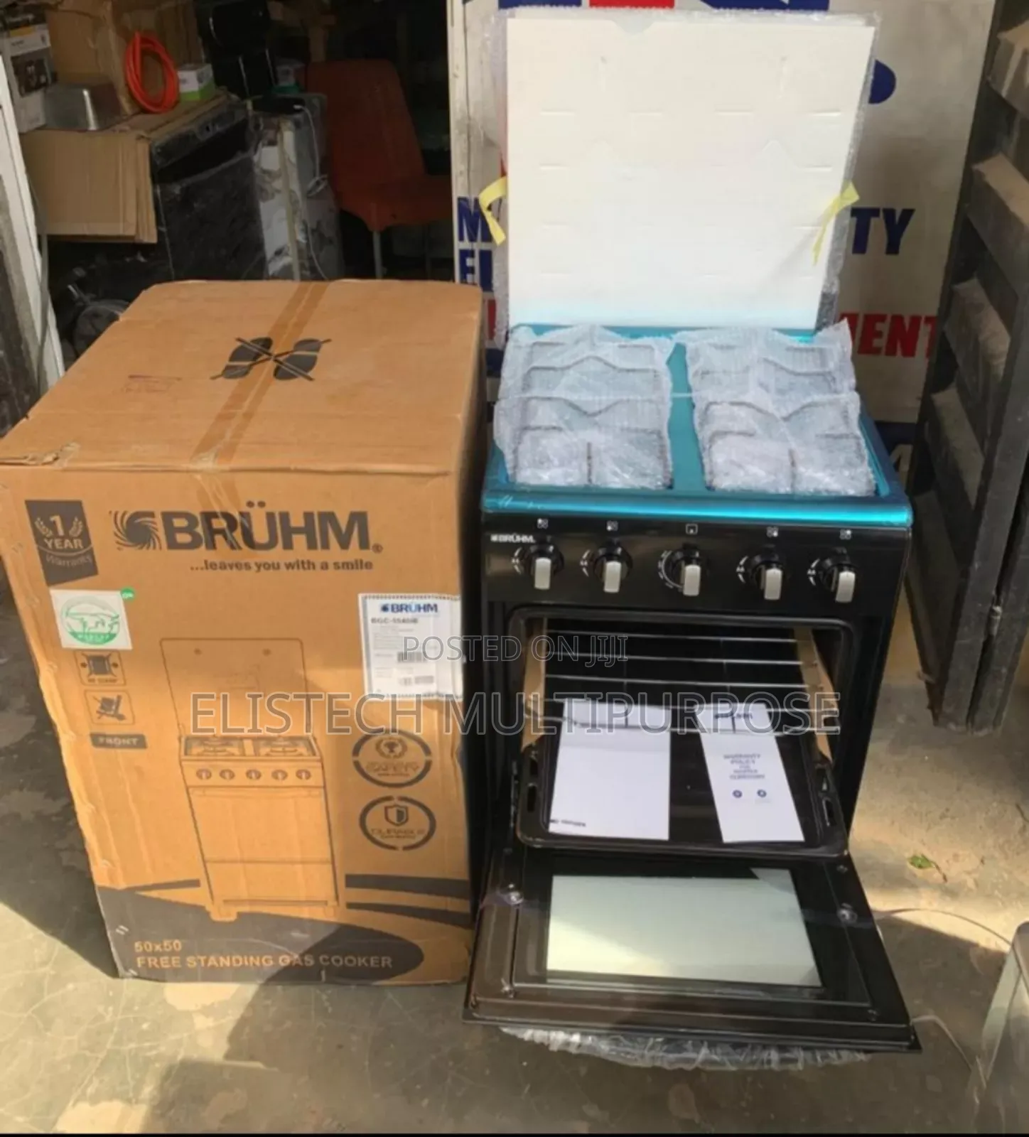 Brand New Brühm 50x50 Free Standing Gas Cooker With Oven