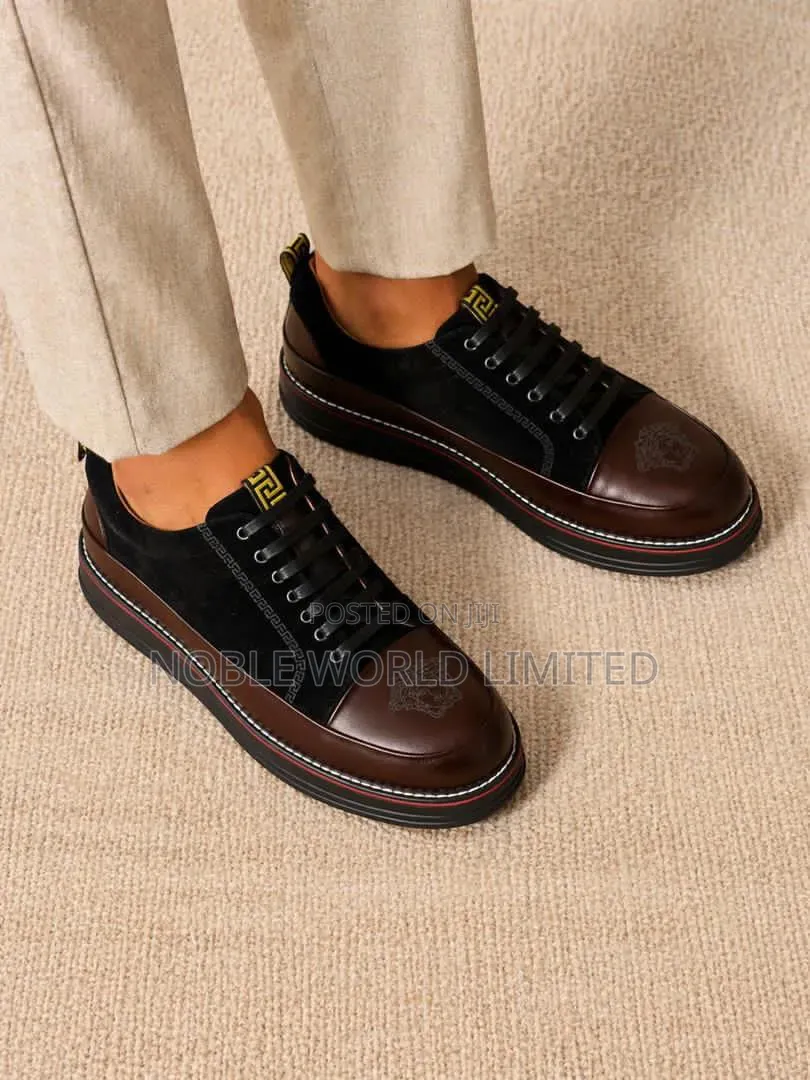 Versace Brown Black Loafers Abl 7h