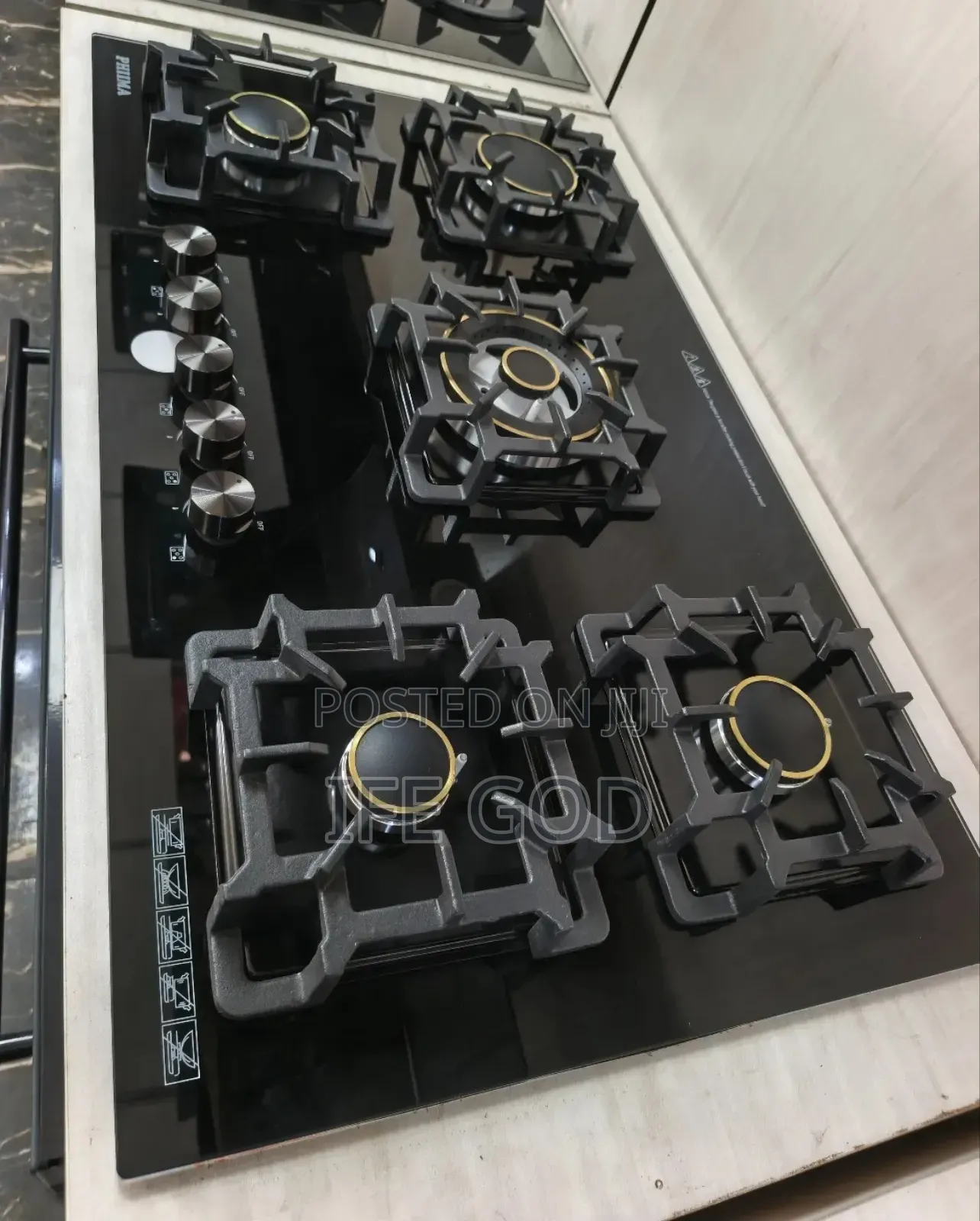 Original Phiima Inbuilt Cabinet or Table Top 5 Burners Gas Cooker Hob