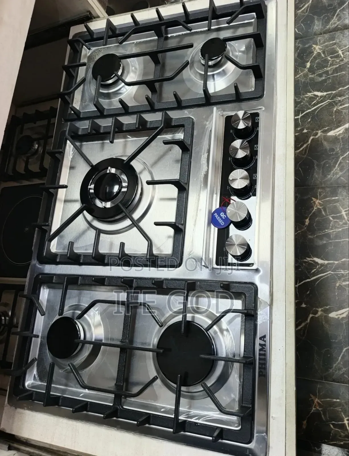 Original Phiima 90cm Built-in 5 Burners Gas Hob Stainless Steel Silver