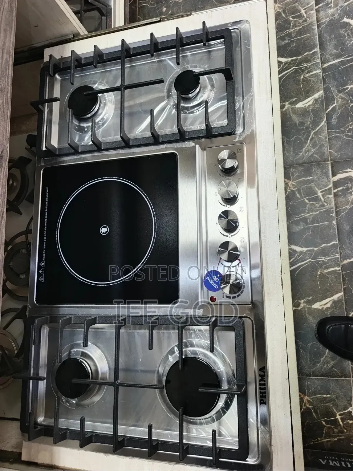 Original Phiima Inbuilt Cabinet 4+1 Premium Luxury Gas Ele Cooker