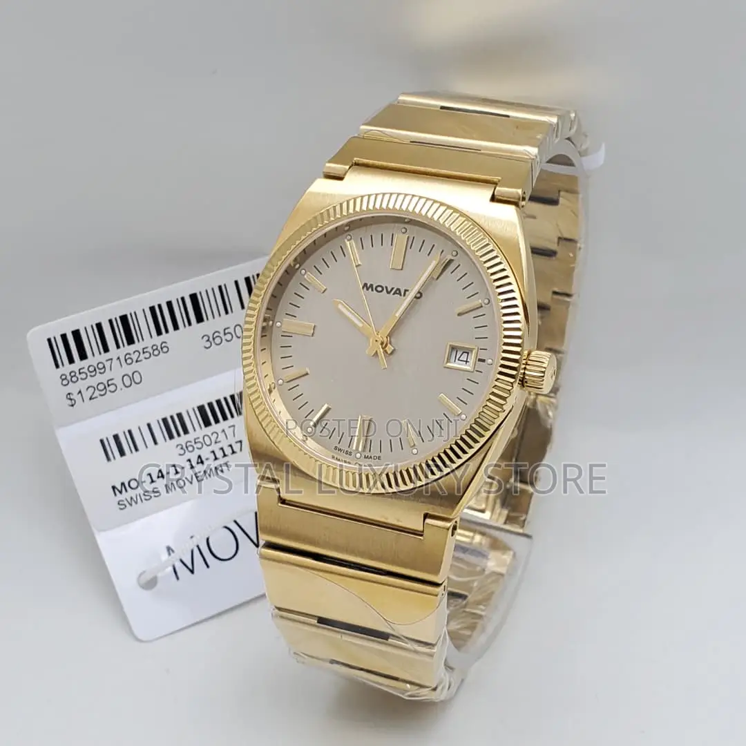Movado Quality Luxury Men Chain Strap Wristwatch
