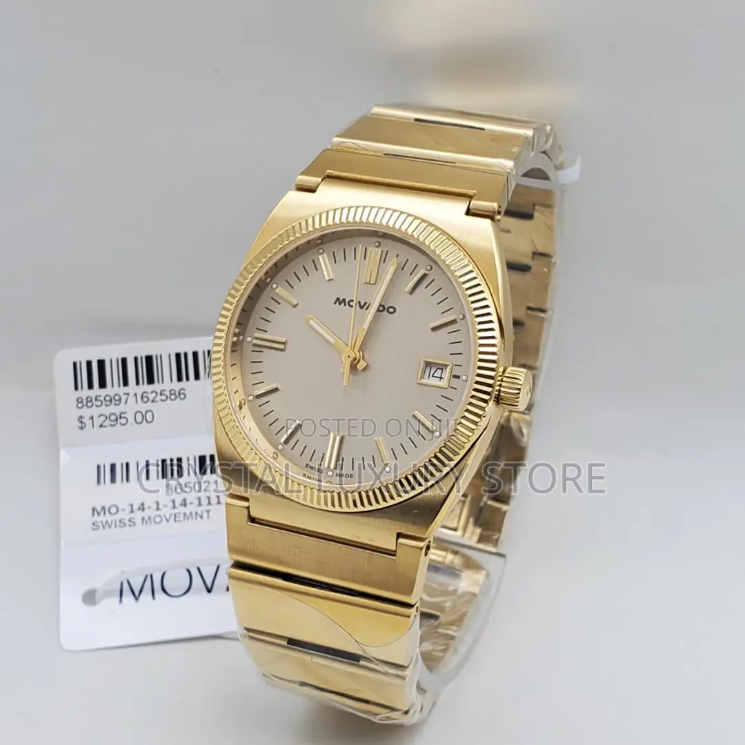 Movado Quality Luxury Men Chain Strap Wristwatch