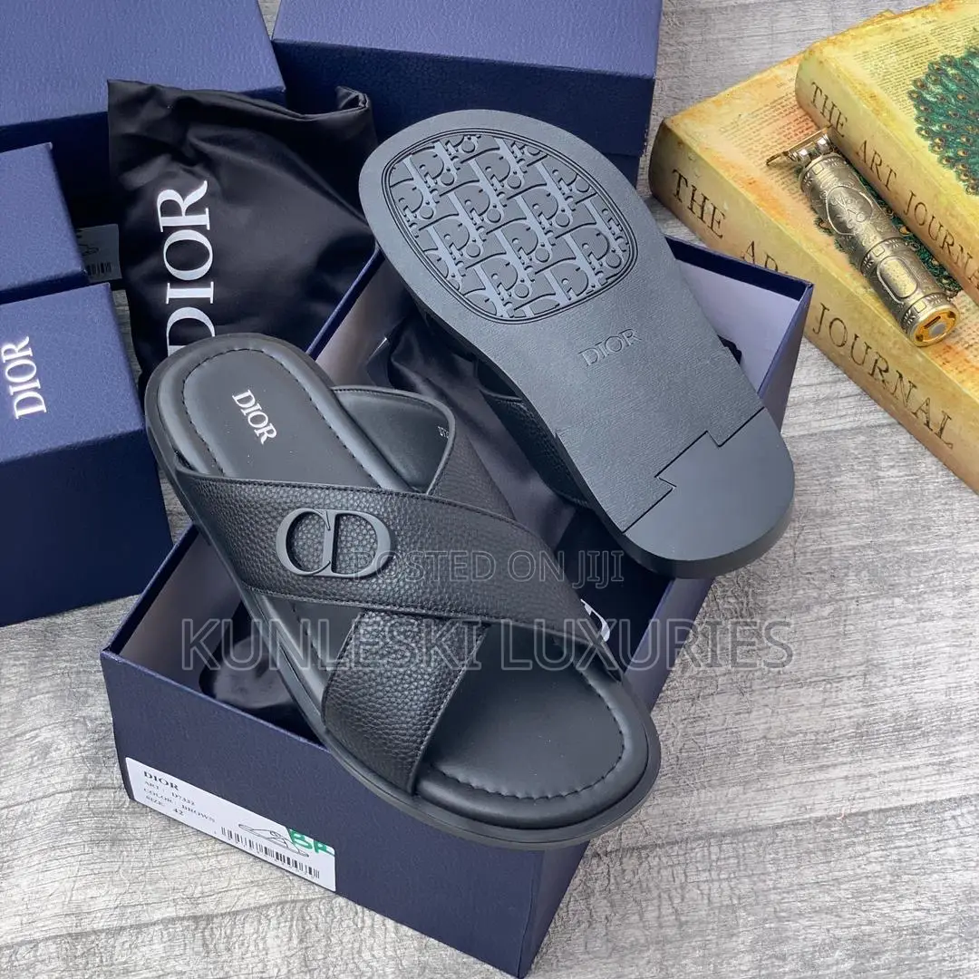 Original Dior Leather Slippers