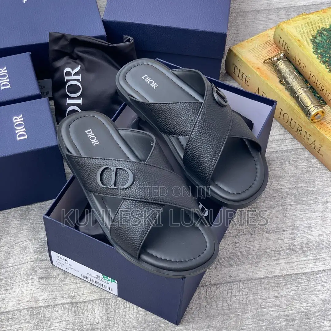 Original Dior Leather Slippers