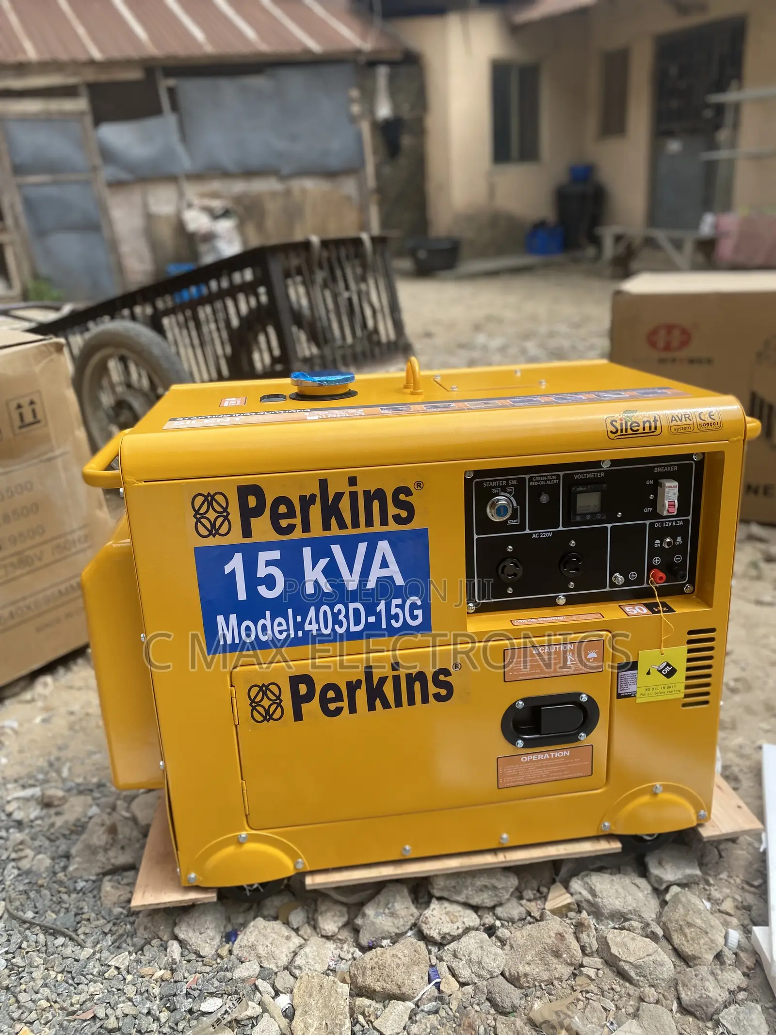 Perkins 15kva Diesel Generator 100% Copper Coil With a 1 Year Warranty