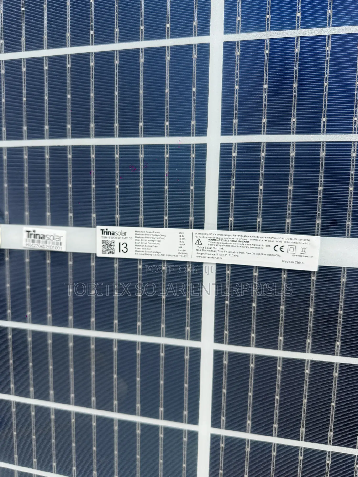 550watts Trina Solar Panels