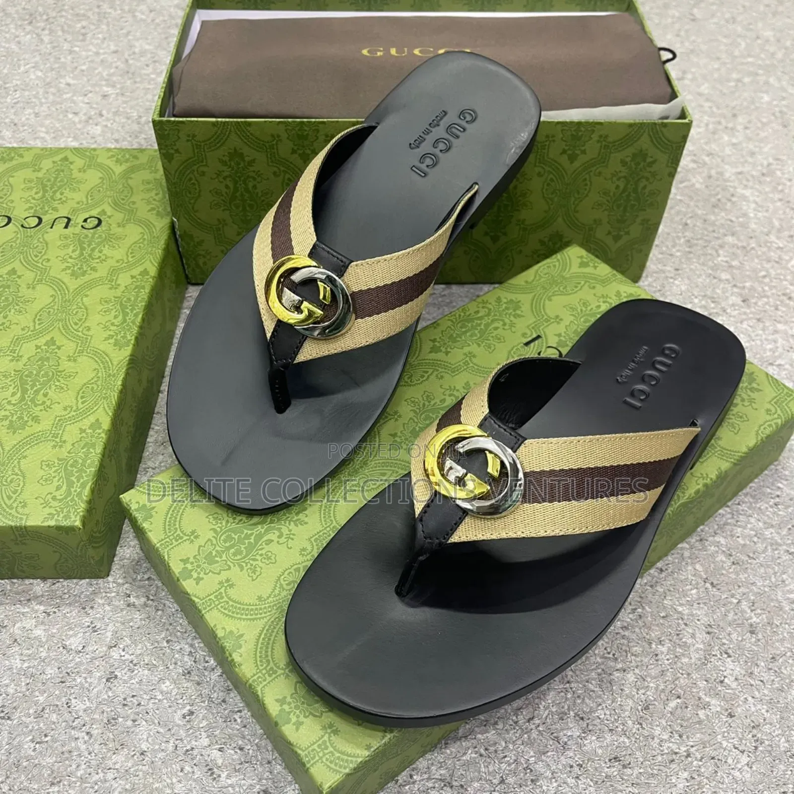High Quality Gucci Leather Sole Slippers Now Available in Store