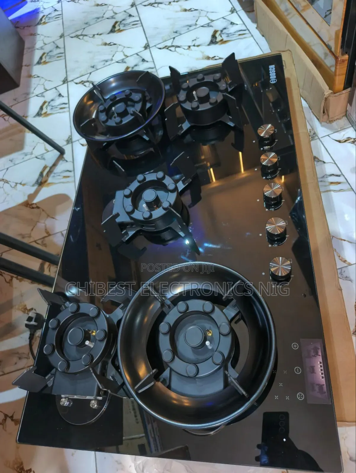 Original Bosch 90cm Built-in Flips Up With Timer 5 Burners Gas Cooker