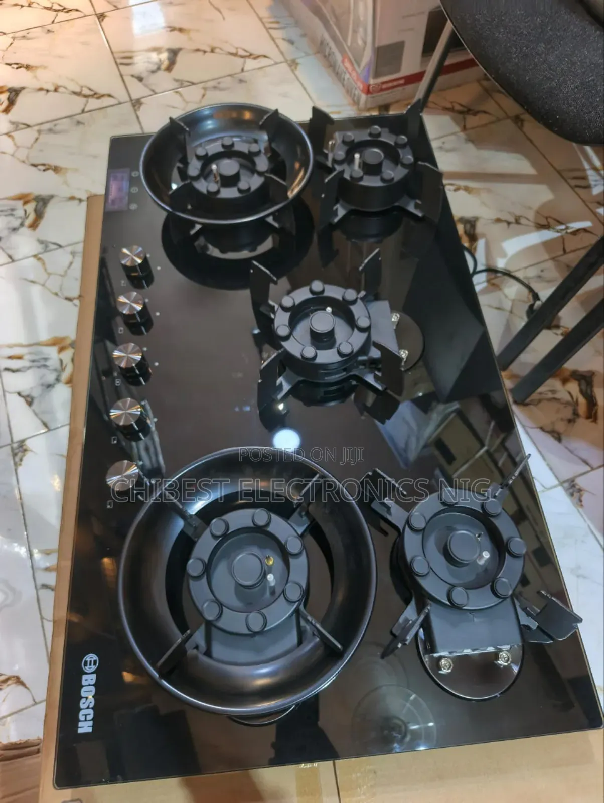 Original Bosch 90cm Built-in Flips Up With Timer 5 Burners Gas Cooker