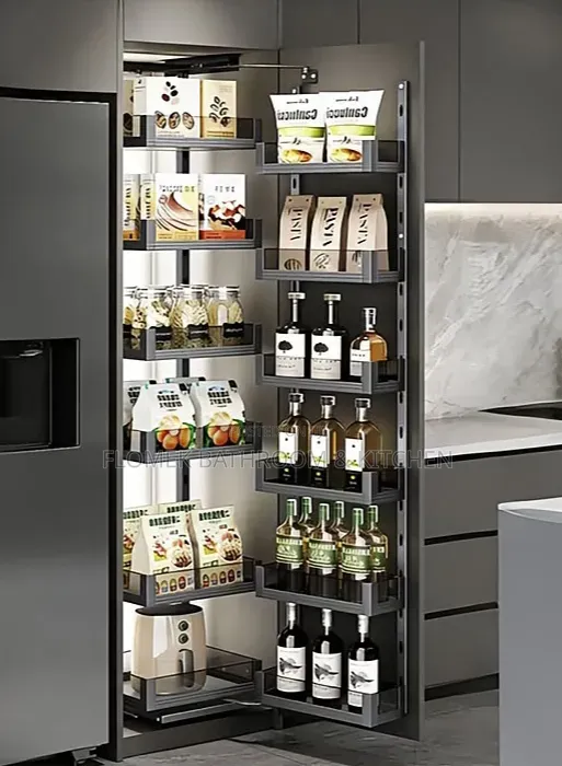 6-Layer Luxury Glass Pantry Shelf – Organize in Style!