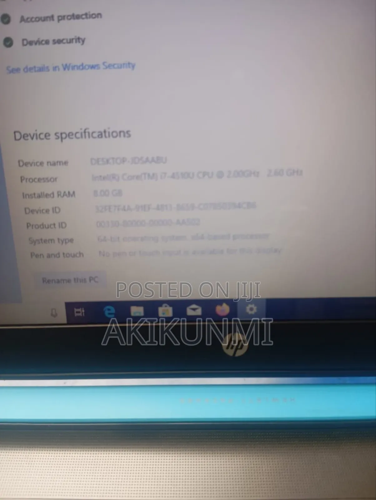 Laptop HP Compaq 15 8GB Intel Core i7 HDD 500GB