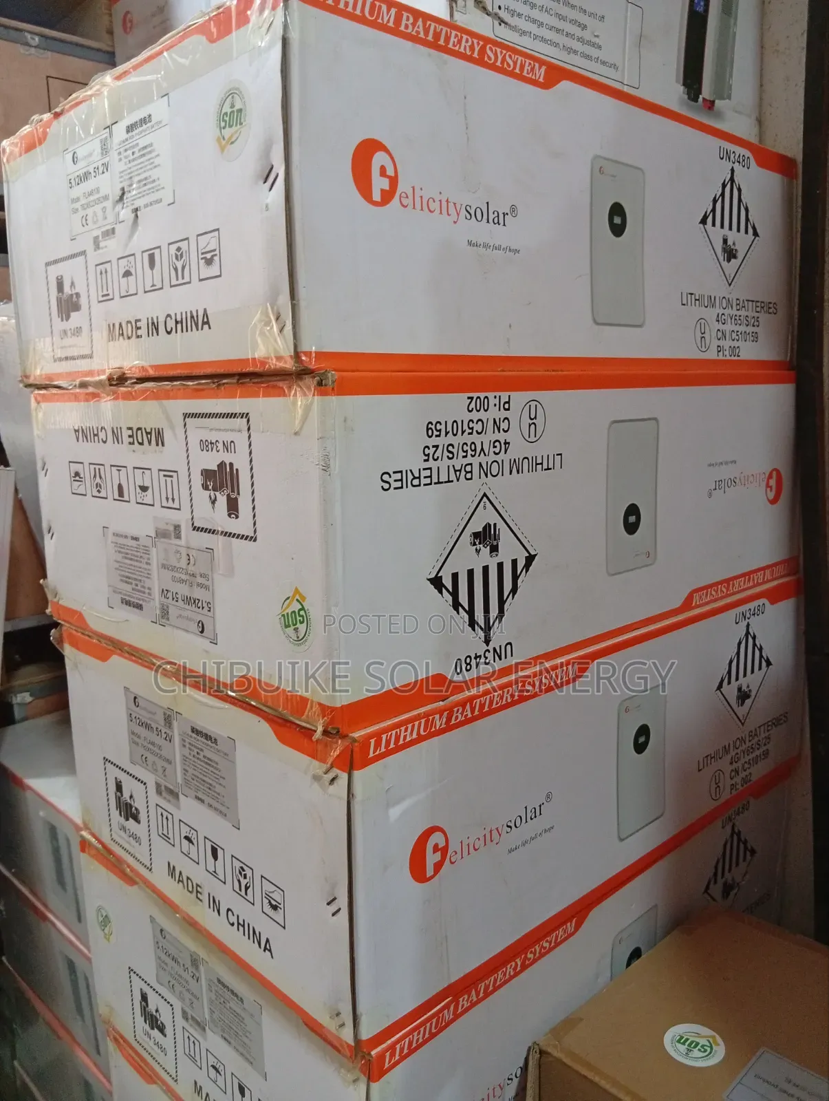 Felicity Lithium Ion Batteries 5.12kwh/48v 5.12 Fla