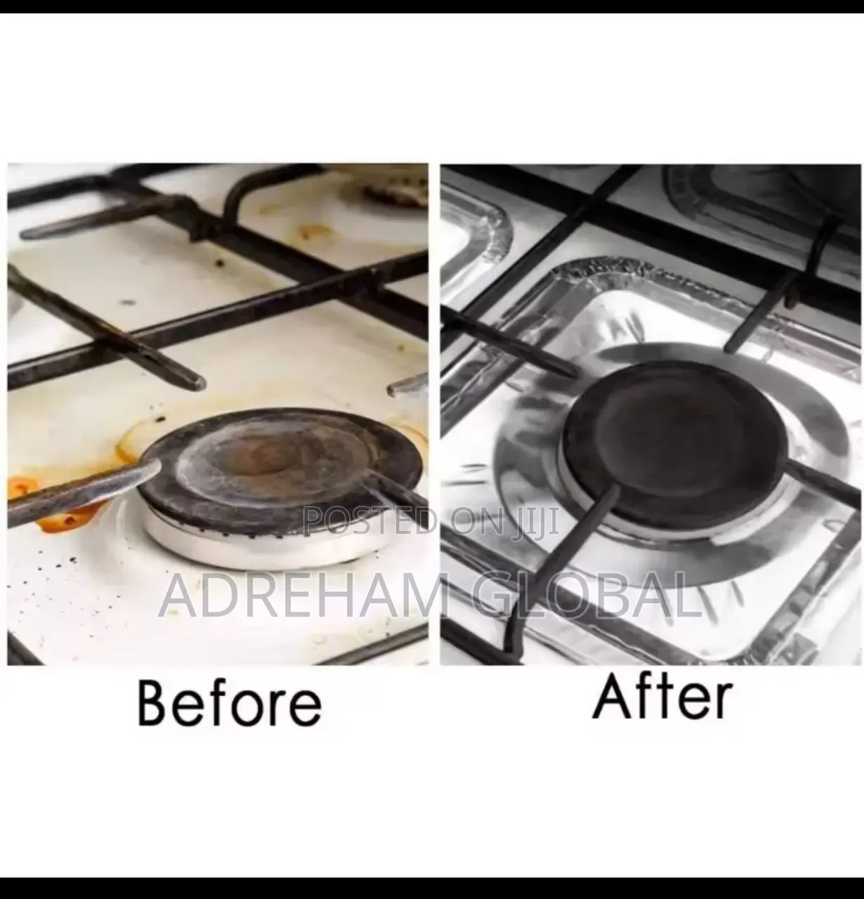 10pcs Thick Square High-Temperature Aluminum Foil Gas Cooker Protector