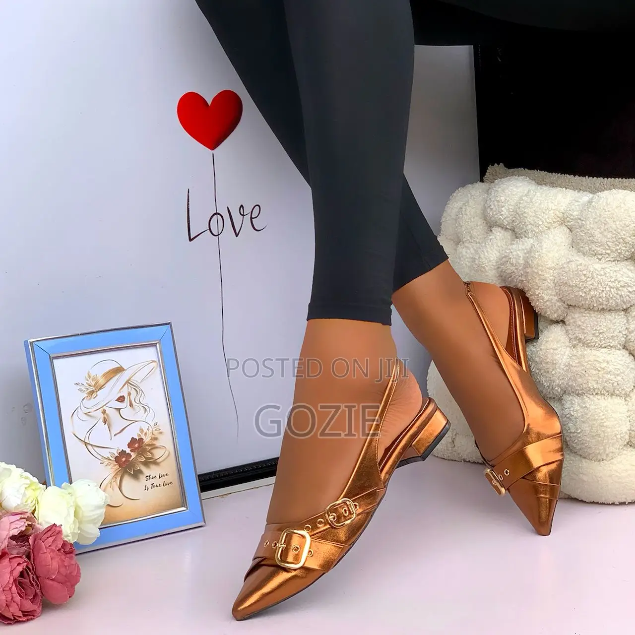 Gorgeous Plus Feet Low Heel Slingback Sandals