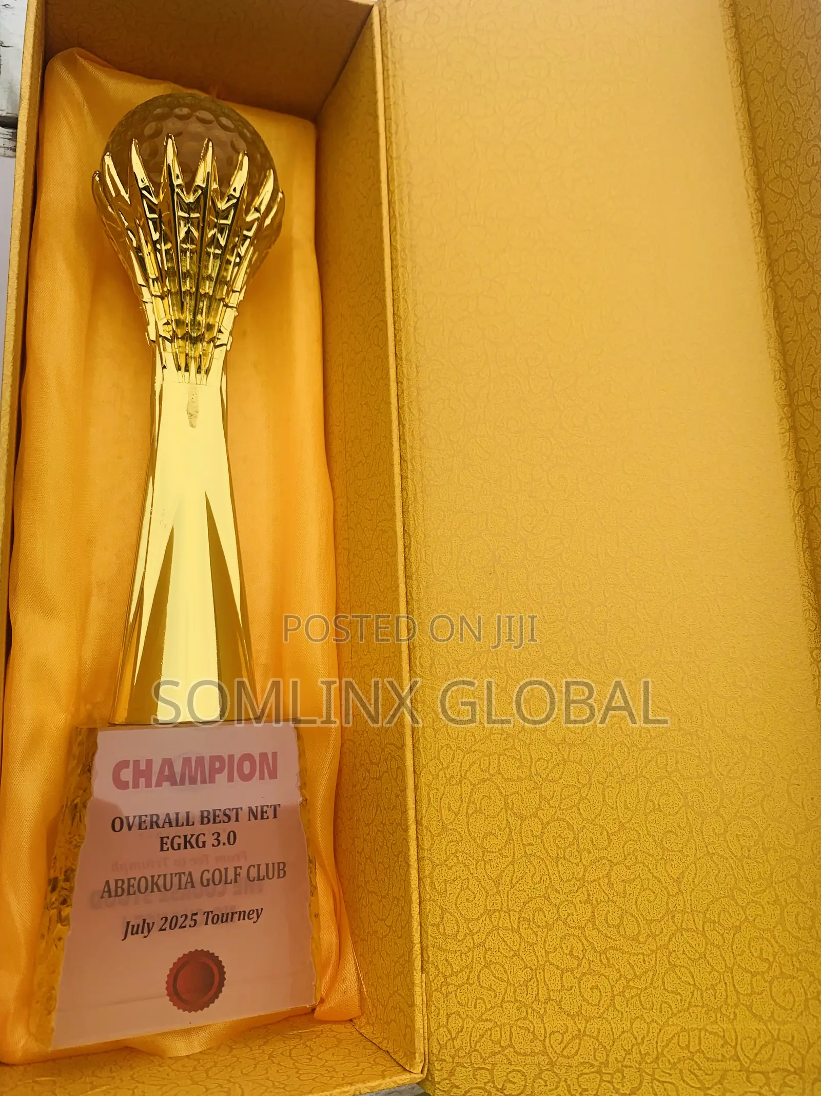 Crystal Circle Gold Trophy Plaque