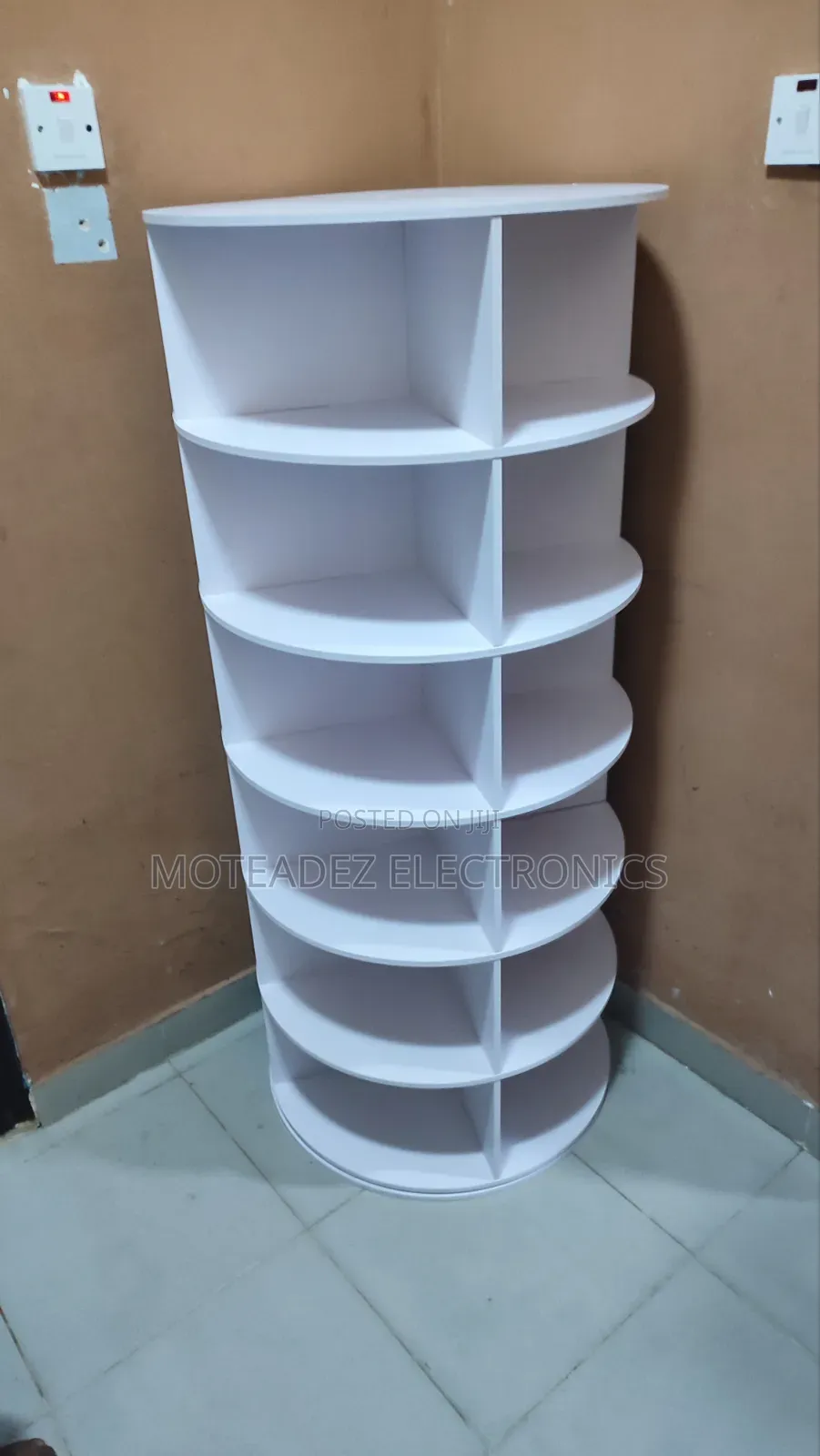7 Layer 360° Rotating Luxury Quality Wooden Shoe Bag Rack Organiser