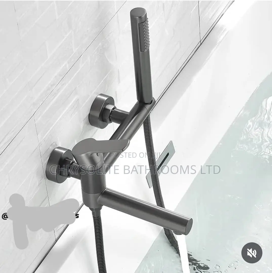 Black Bathtub Wall-Mount Mixer