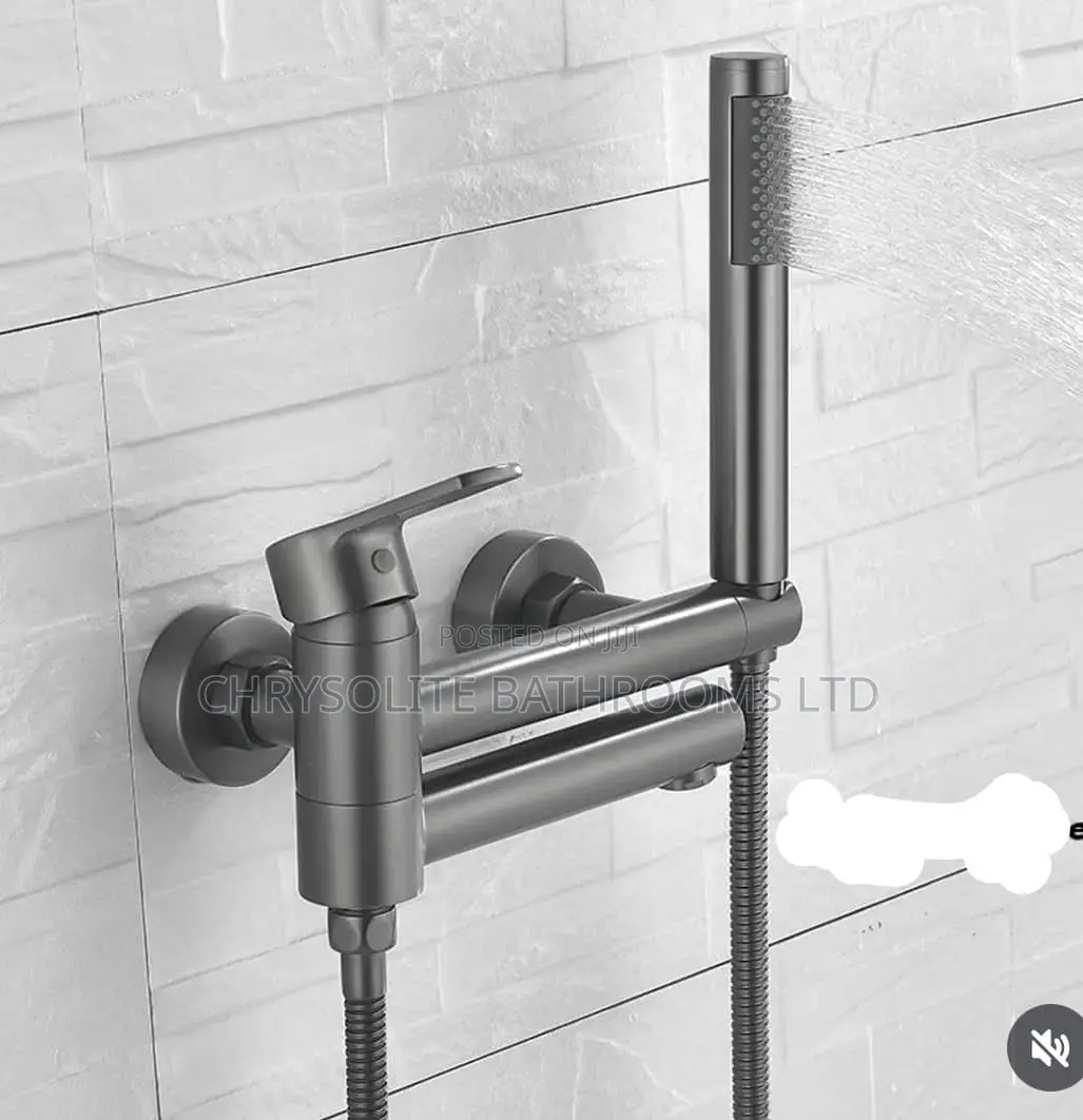 Black Bathtub Wall-Mount Mixer