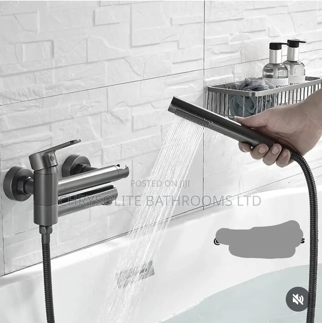 Black Bathtub Wall-Mount Mixer