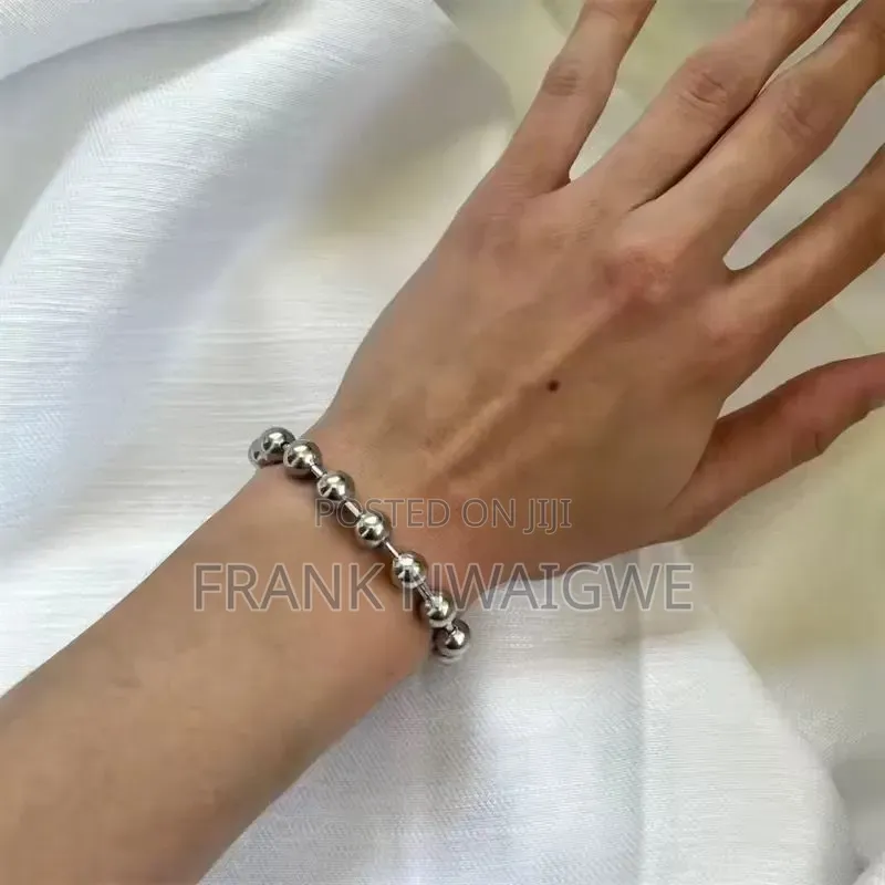 Punk Y2k Ball Beads Steel Unisex Trendy Bracelets