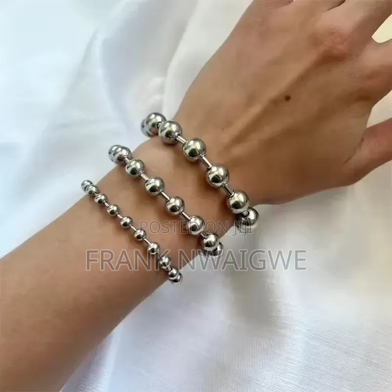 Punk Y2k Ball Beads Steel Unisex Trendy Bracelets