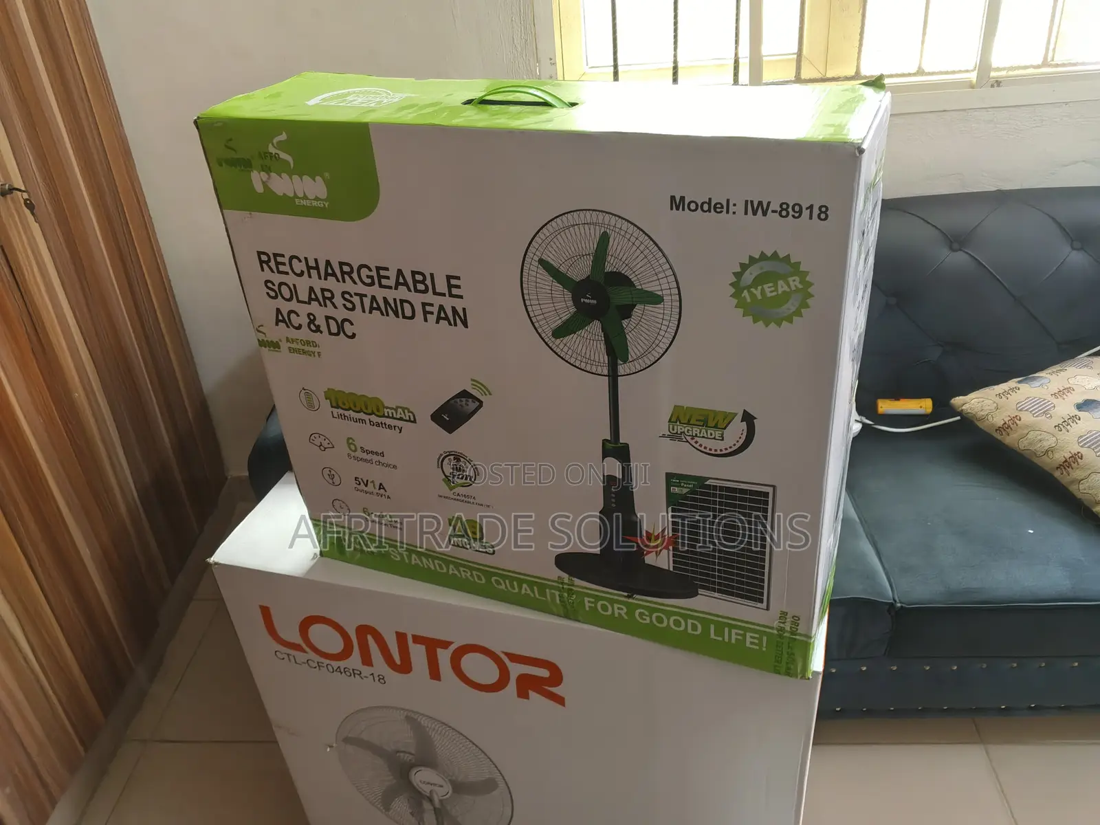 Iwin Rechargeable Fan 18 Inch – Modern Design
