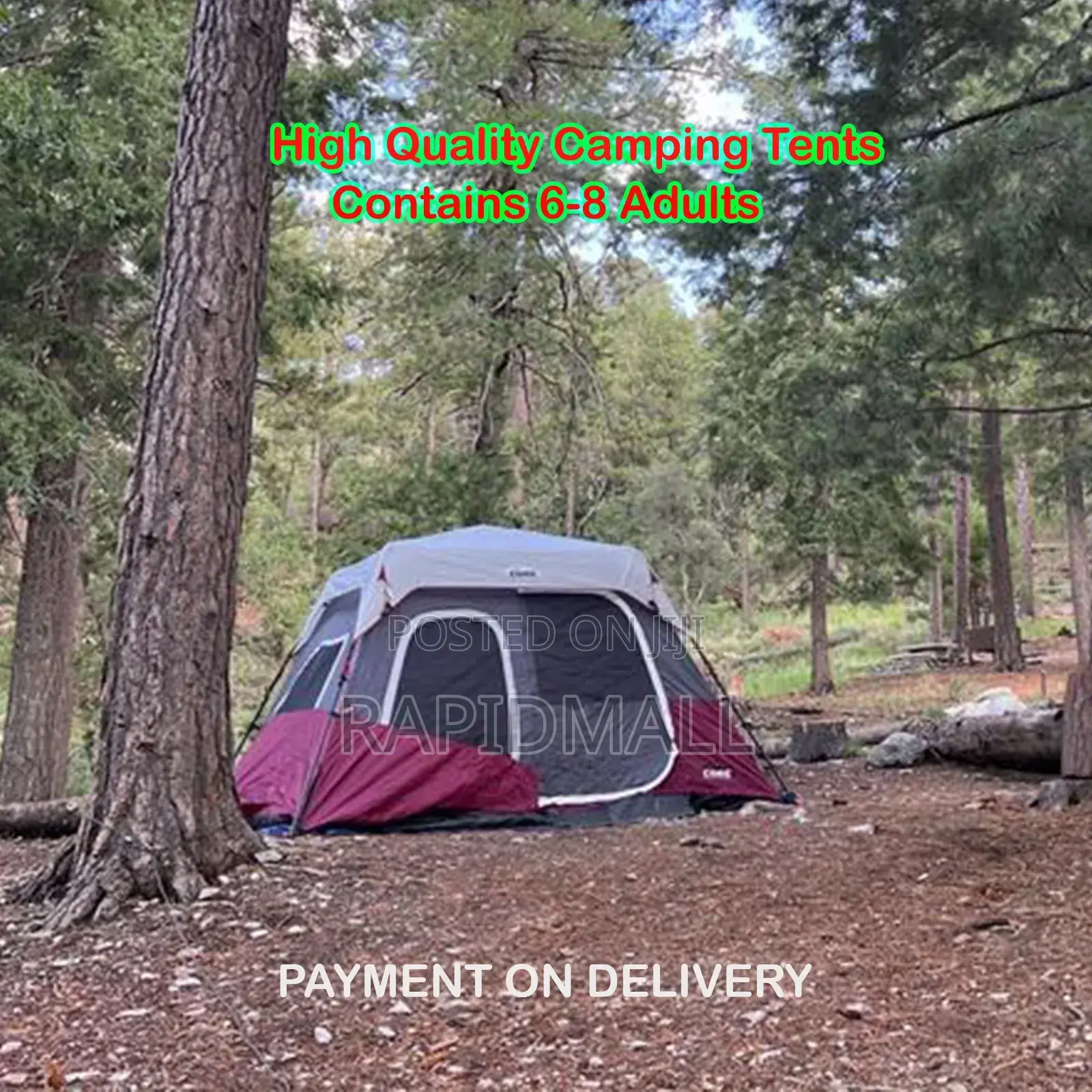 Camping Tent - Camp Tents Vlfor 2,4,6,8,10 Person - Varies Available