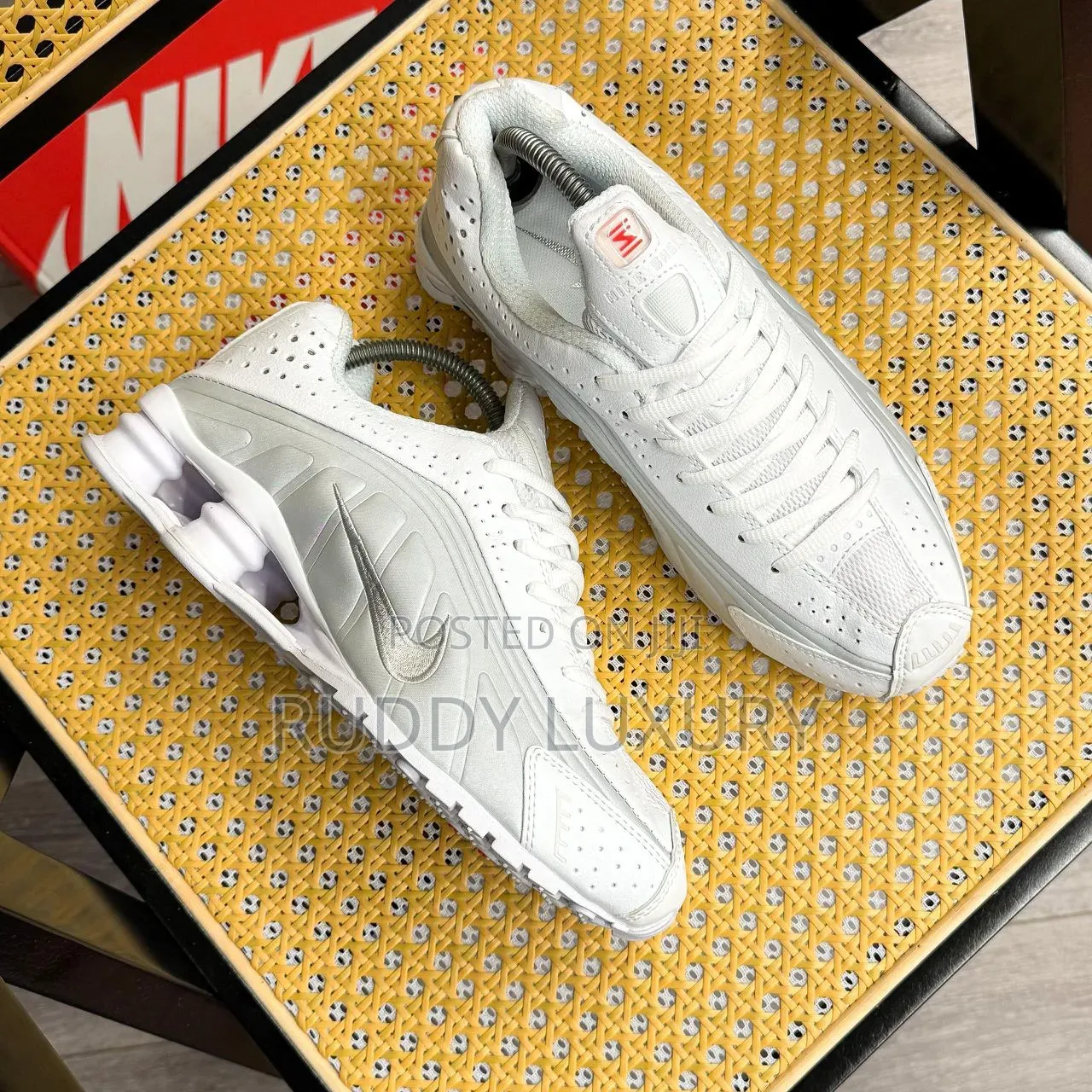 Nike Shox Premium White Performance Sneakers
