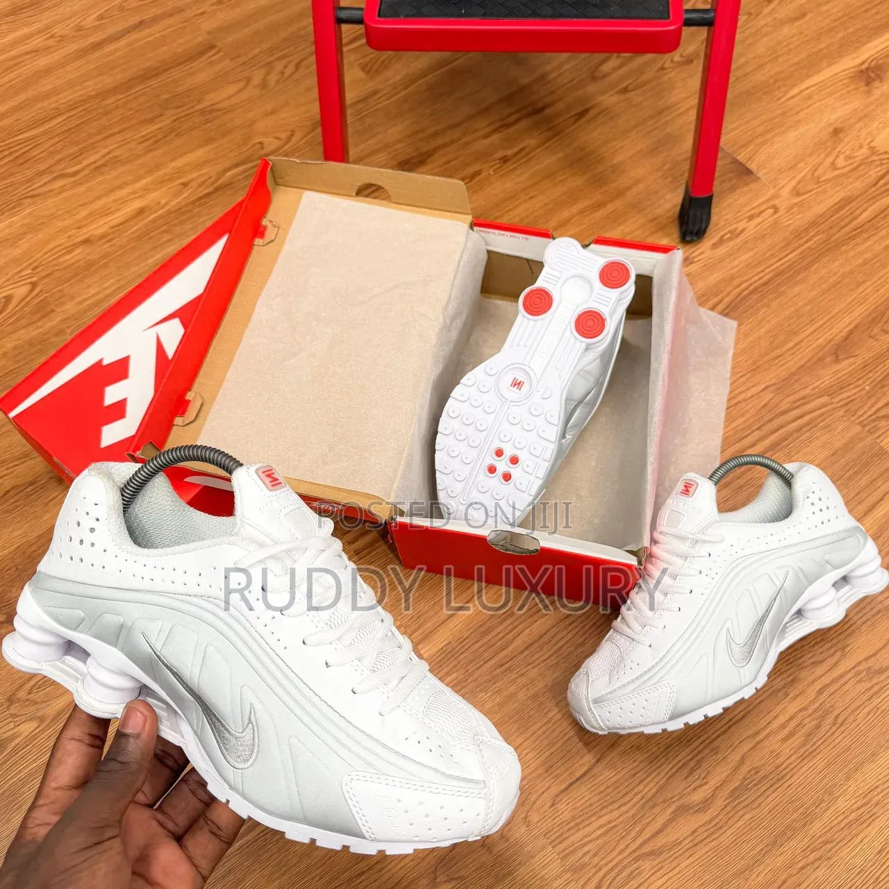 Nike Shox Premium White Performance Sneakers