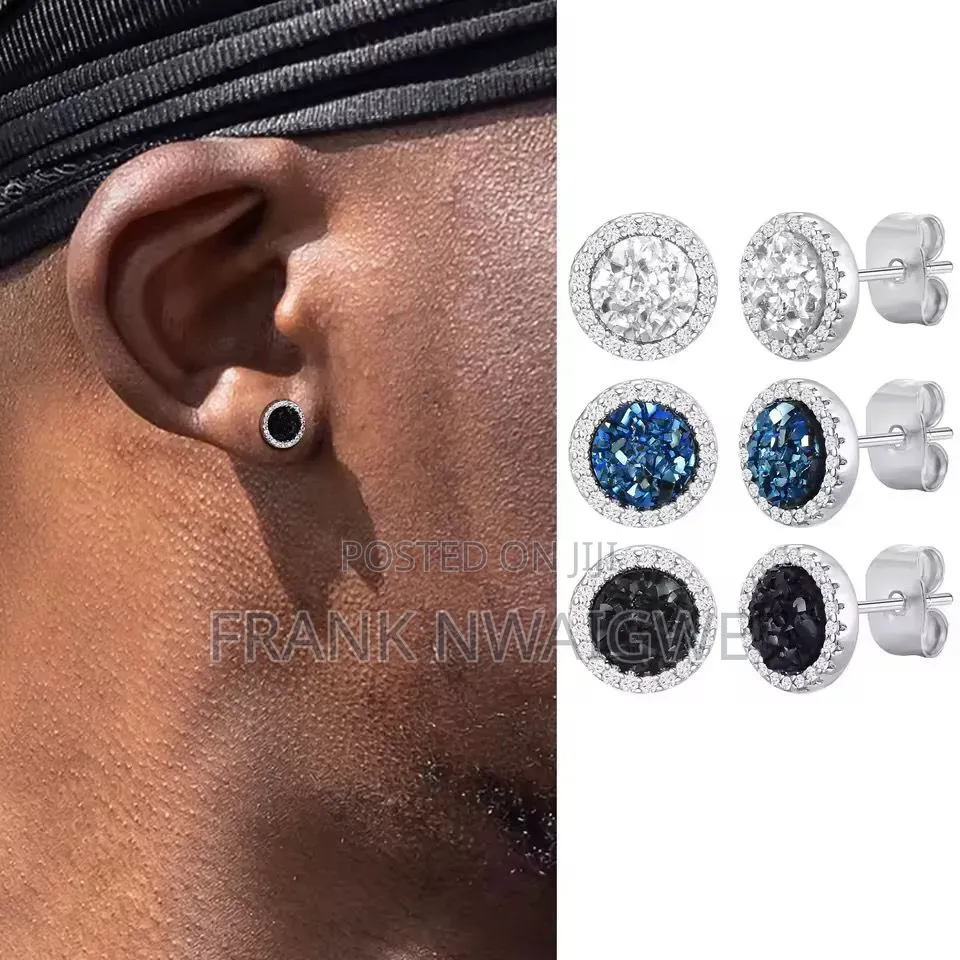 Shatterred Zircon Stud Silver Earrings