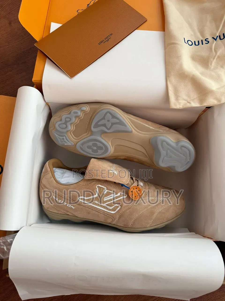 Louis Vuitton Pink Suede Trainer Sneakers