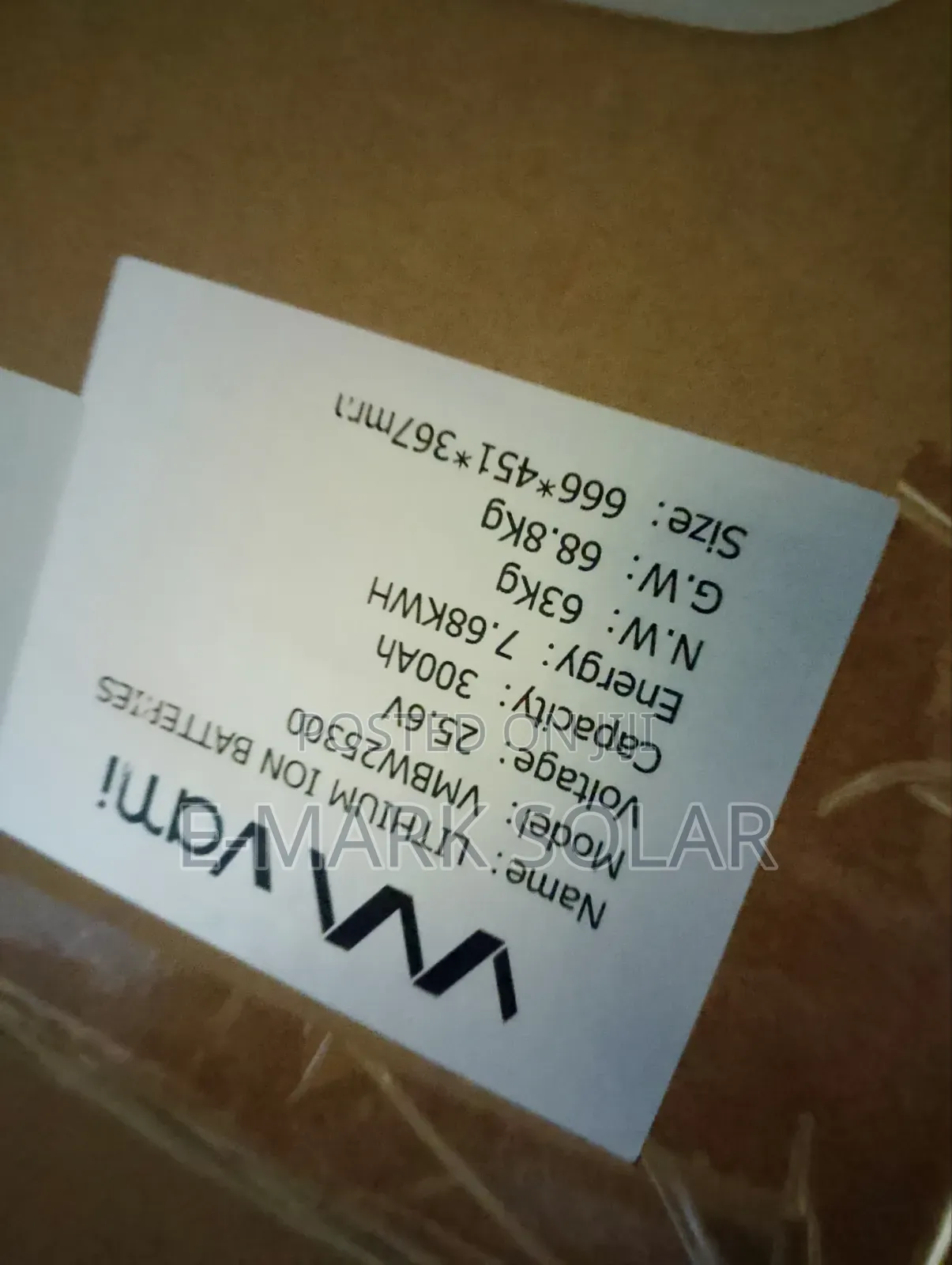 7.68kwh Wvani Solar Lithium Ion Batteries Available Now