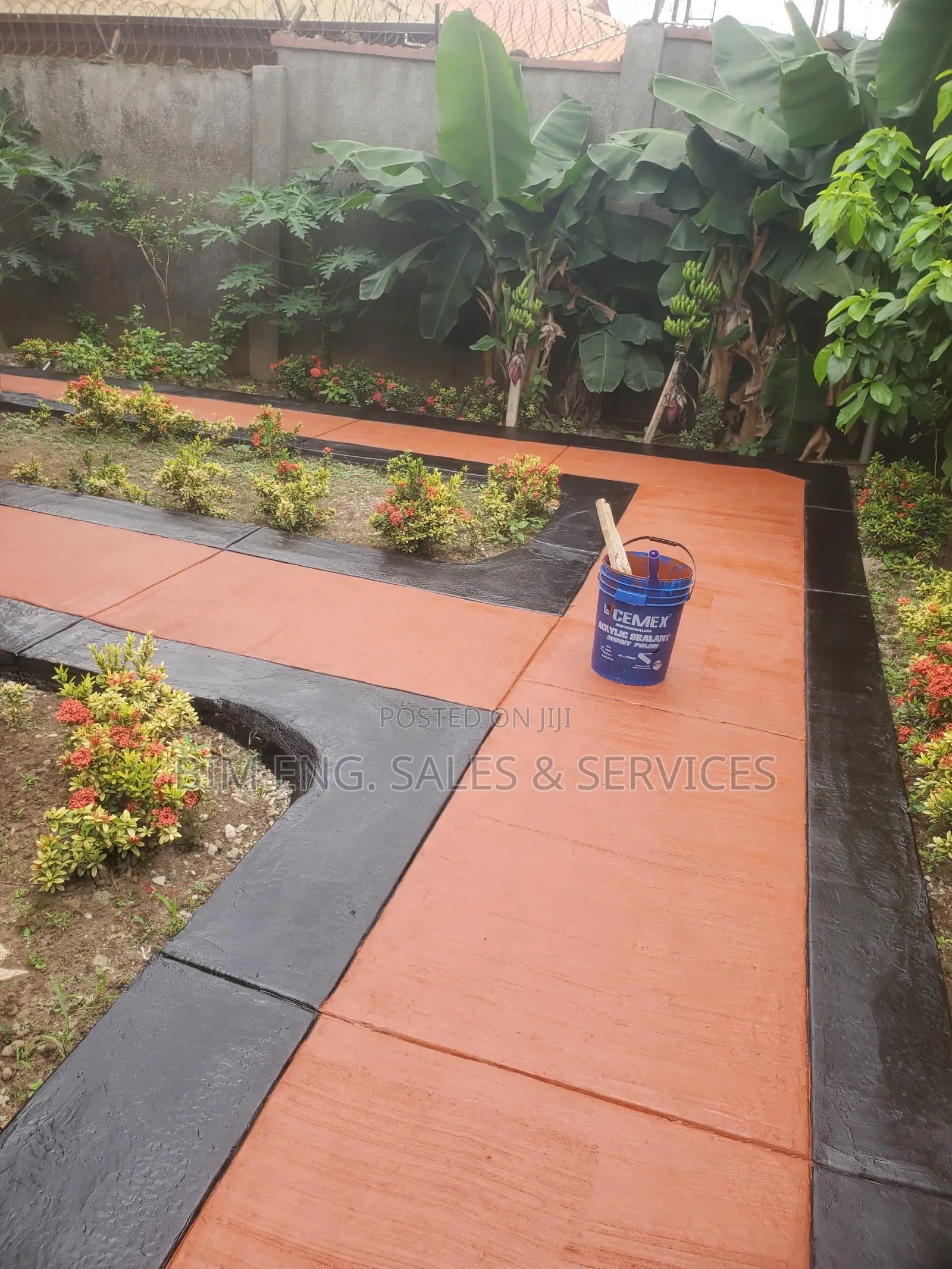 Black and Brown Floor, Acrylic Sealant Paint