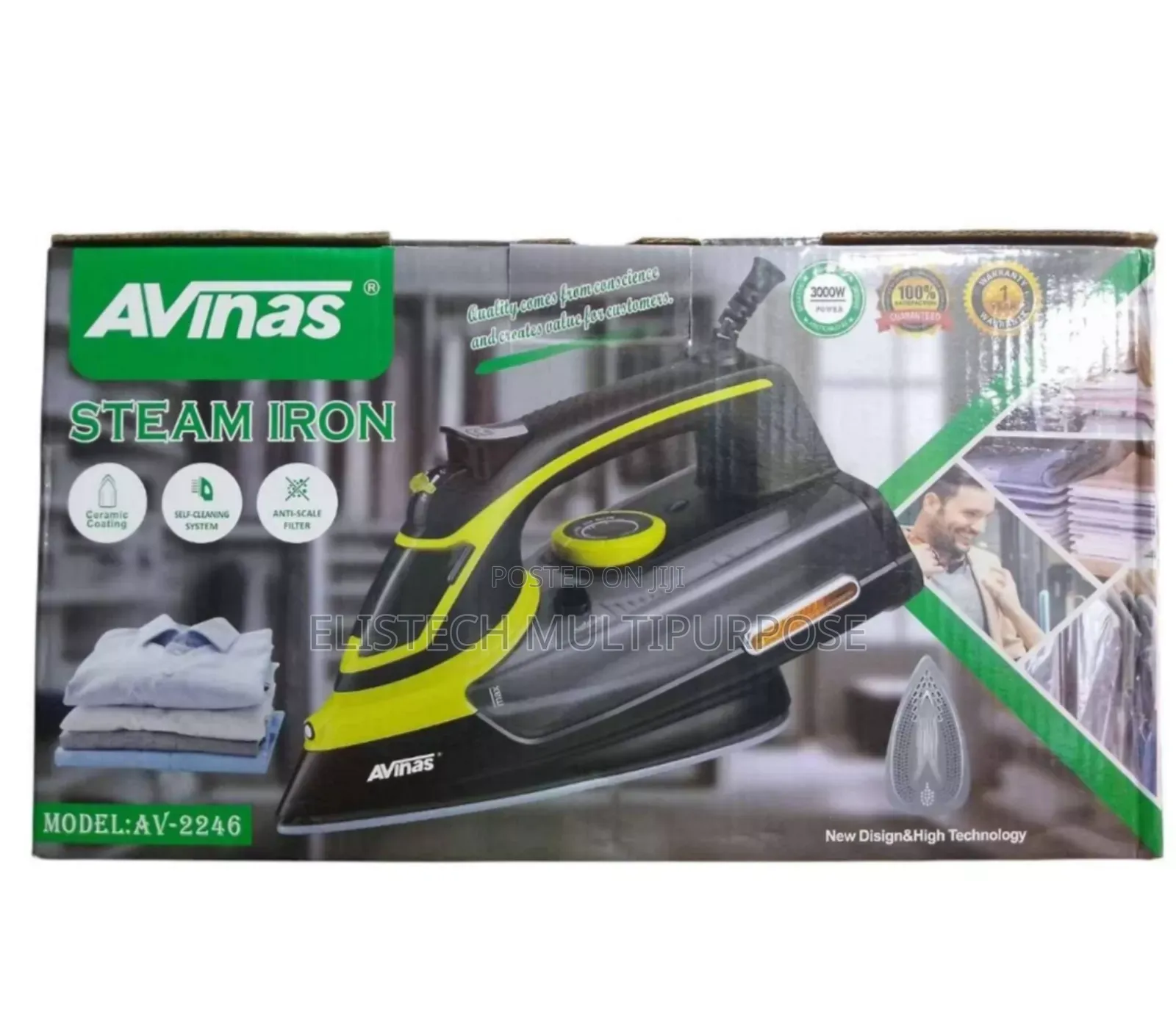 Original Avinas Electric Steam Irons - Heavy Duty Fast Heating