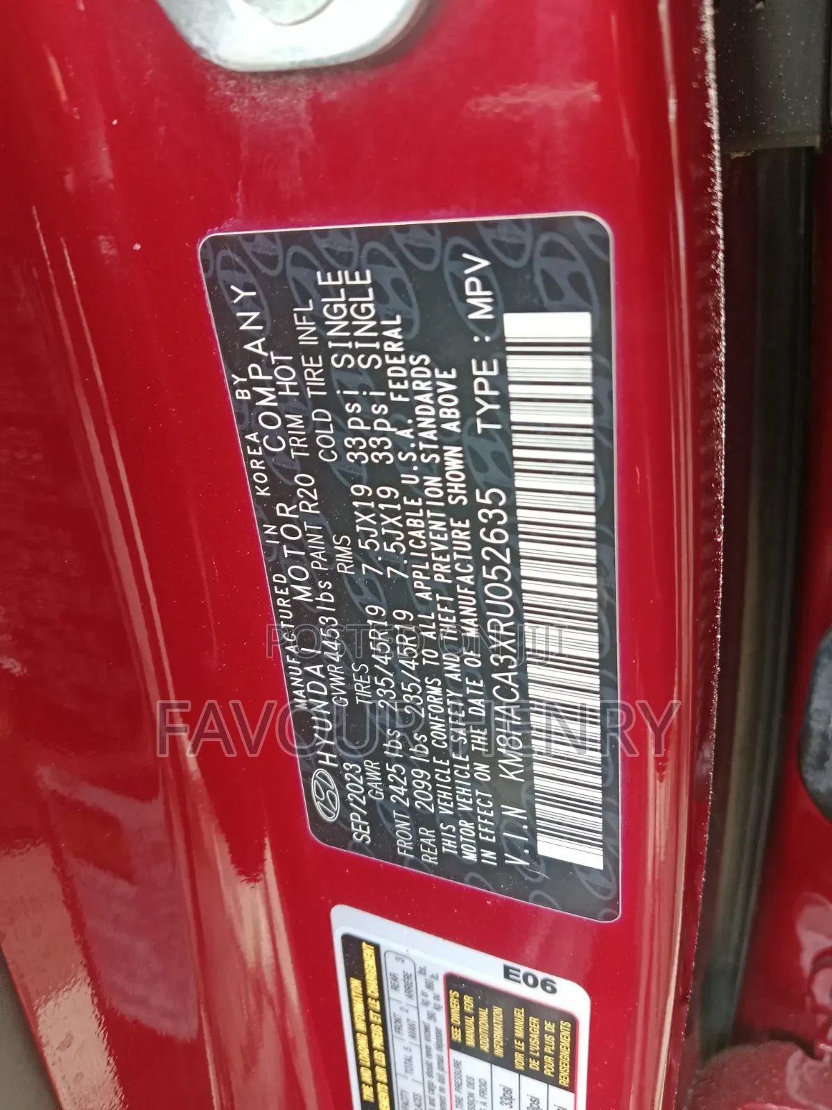 Hyundai Kona 2024 Red
