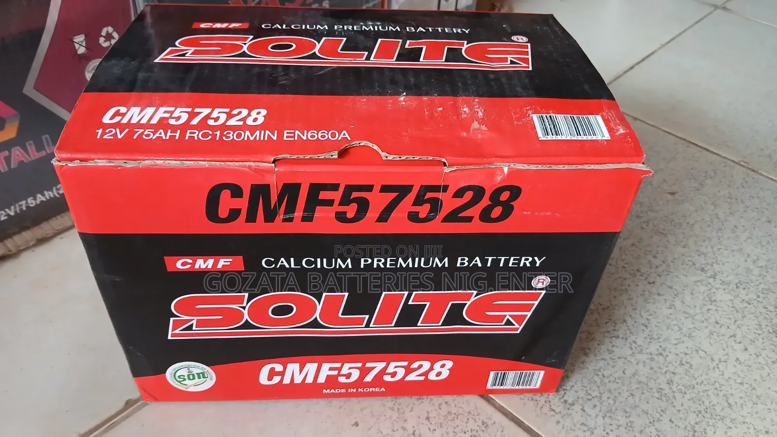 Solite Battery 75ah Made in Korea
