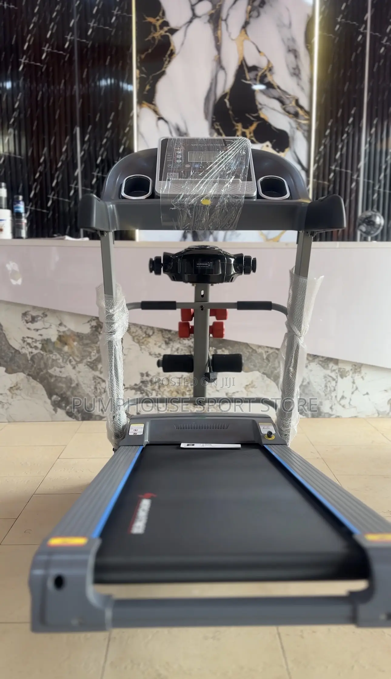 Free Yoga Mat and Dumbbells With 2.5hp American Fitness Treadmill