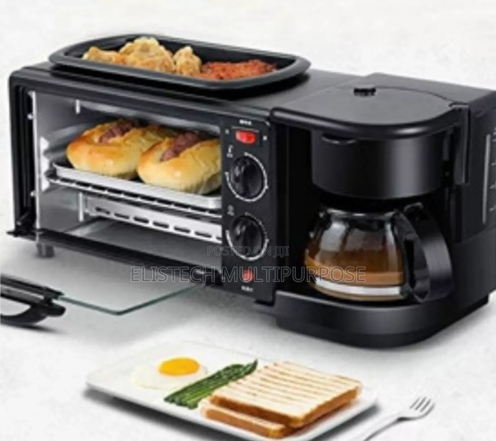 Avinas 16l 3-in-1 Breakfast Machine: Oven, Coffee Maker Frying Pan