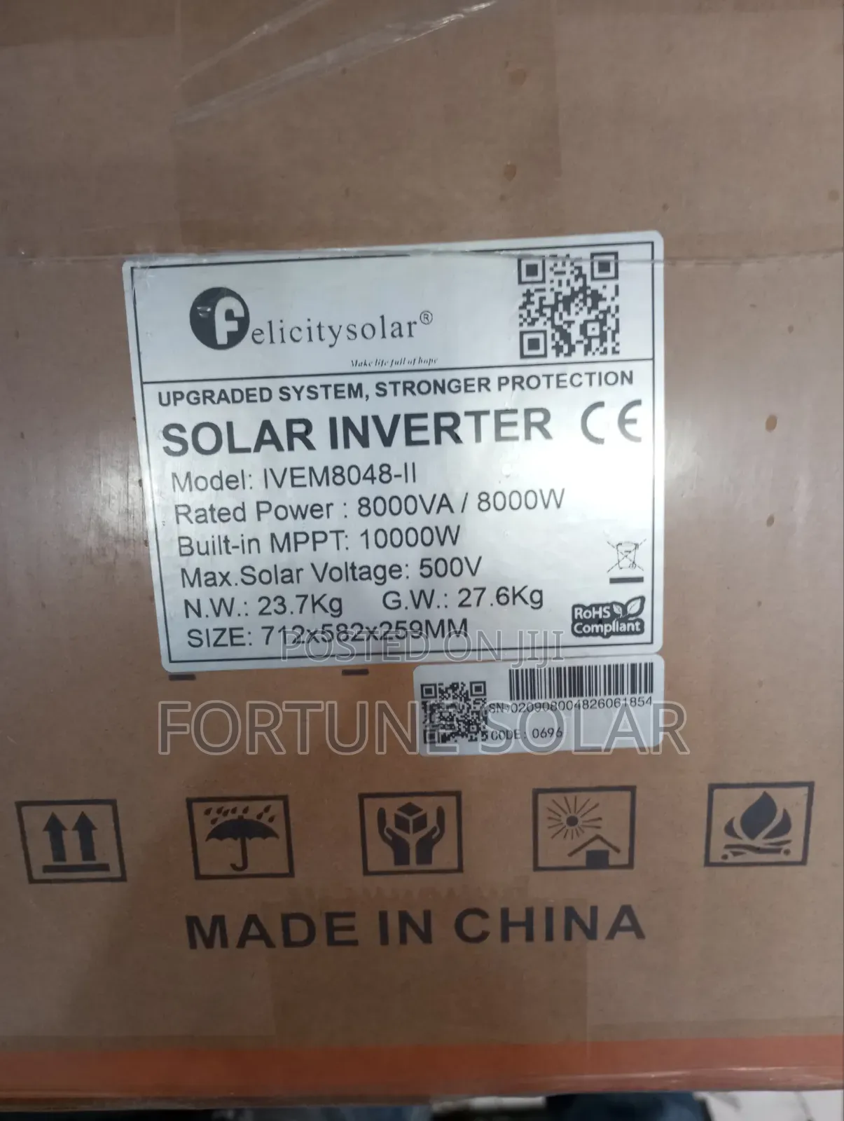 8kva 48v Ivem Felicity Hybrid Inverter With Digital Display