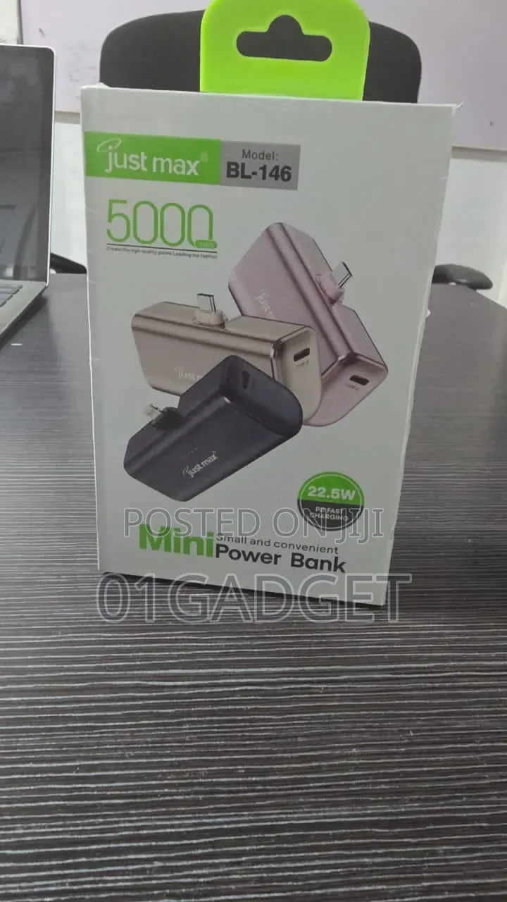 Just Max Bl-146 5000mah Mini Power Bank 22.5w Fast Charging
