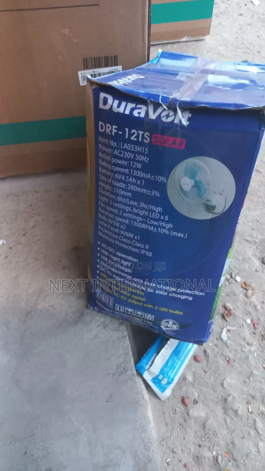 Duravolt Rechargeable Fan 12 Inches Table Fan With Panel and Bulbs