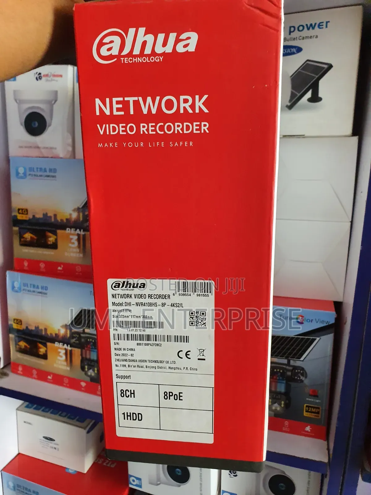 8 Channel NVR With 8 Poe